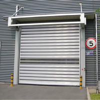 Porte à enroulement en aluminium électrique moderne, conception industrielle résistante aux explosions, utilisation en extérieur pour les sous-sols