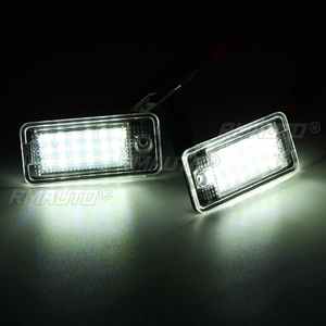 2 pièces, éclairage de plaque d'immatriculation 18 LED sans erreur pour Audi A3 S3 A4 B6 A6 S6 A8 RS4 8E0807430A 8E0807430B 8E0943021B 8E094302 - Product Image 2