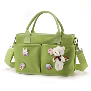 กระเป๋าใส่ผ้าอ้อมสำหรับคุณแม่ความจุมากกระเป๋าสะพายไหล่เดียวพิมพ์ลายกระเป๋าถือกระเป๋าเดินทางสำหรับผู้หญิง - Product Image 4