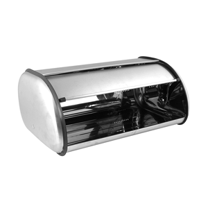 Klasik Ev Tipi Paslanmaz Çelik Kek Ekmek Kutusu Mutfak Gıda Saklama Kabı Rulo Kapaklı Ekmeklik - Product Image 3