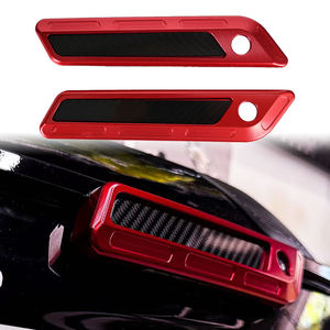 मोटरसाइकिल प्रदर्शन बैगर सीएनसी कालीबैग हिंज लैच कवर और हार्ले टूर 2014-2023 के लिए कार्बन फाइबर रिफ्लेक्टर - Product Image 2