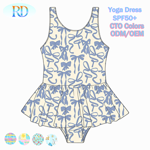<span class=keywords><strong>Maillot</strong></span> <span class=keywords><strong>de</strong></span> <span class=keywords><strong>bain</strong></span> une pièce à volants pour bébés filles, <span class=keywords><strong>maillot</strong></span> <span class=keywords><strong>de</strong></span> <span class=keywords><strong>bain</strong></span> imprimé pour tout-petits avec jupe, protection solaire, respirant, en nylon et élasthanne, OEM - Product Image 4