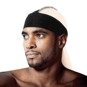 Turban Pirate en Velours Élastique de Luxe de Haute Qualité en Gros, Chapeau Longue Queue pour Hommes, Durags pour Hommes en Velours - Product Image 4