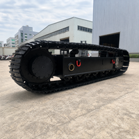 Châssis sur chenilles en acier 8T personnalisé, vitesse de déplacement 12 km/h, pour machine à canne à sucre, livraison directe usine OEM, ensemble de train de roulement sur chenilles
