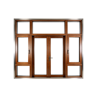 Ventana Plegable de Vidrio Templado con Triple Acristalamiento y Relleno de Argón, Marco de Madera, Diseño de Persiana de Acero Inoxidable para Aislamiento Térmico en la Cocina