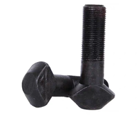 Boulon à tête hexagonale de qualité industrielle en acier au carbone, oxyde noir, M16 à M30, filetage partiel pour fixation de tambour de sécheur rotatif et de pivot
