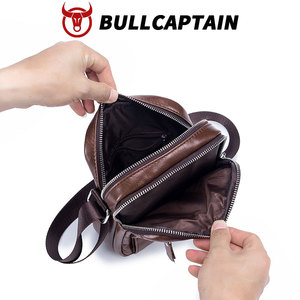 BULLCAPTAIN Men's Messenger Bags Multifunctional Luxury Men Genuine Leather Bag <b>Straps</b> <b>Shoulder</b> Crossbody Men Bag Custom Logo - Product Image 4
