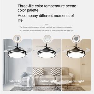 Ventilador de techo con control remoto inteligente y moderno de lujo con fuente de alimentación USB/Gas Motor BLDC Garantía de 5 años - Product Image 2