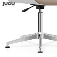 Chaise de bureau ergonomique moderne en cuir PU, pivotante, à dossier moyen, réglable en hauteur, pour la vente en gros