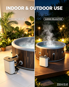 Bain à remous <span class=keywords><strong>gonflable</strong></span> grande capacité, <span class=keywords><strong>spa</strong></span> extérieur pliable et portable <span class=keywords><strong>pour</strong></span> patio, jardin, usage familial - Product Image 6