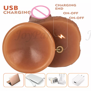 JoyPark RTS Realistischer Intelligenter Heizender Teleskopischer Flüssigsilikon Kabelloser Ferngesteuerter Stoßvibrator 360° Rotierender Dildo Weich - Product Image 3