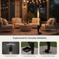Chauffe-terrasse portable en métal durable ZT-003-03 pour granulés de bois, foyer extérieur pour le camping