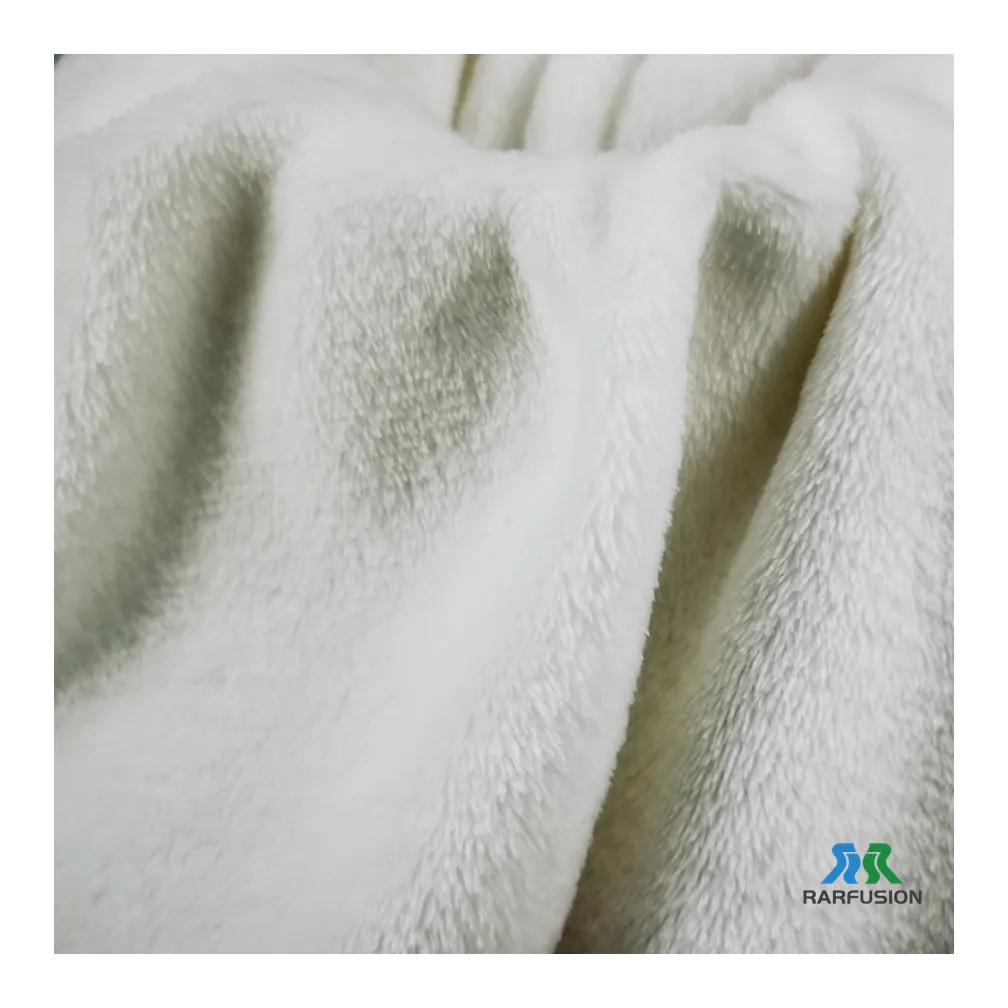 Haute qualité 100% Polyester 2024 mode textile à la maison 100% polyester tricot velboa flanelle brossé polaire tissu pour oreiller