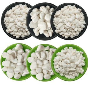 Galets blancs très demandés, pierre naturelle, galets décoratifs pour jardin extérieur, galets lavés pour aménagement paysager de parc, pierre de rivière - Product Image 1