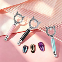 BQAN Outil magnétique professionnel pour ongles, bâtonnet magnétique double extrémité pour effet œil de chat et boule, pour manucure 3D, gel et nail art