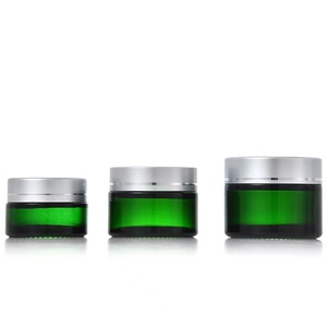Crèmes de soin de la peau en verre de luxe - pots ronds avec couvercles à vis - capacité de 10g à 50g - Product Image 5