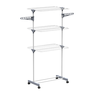 <span class=keywords><strong>Meilleur</strong></span> prix 16.5M 3 niveaux pliable blanchisserie pour trois couches porte-vêtements cintre étendoir - Product Image 1
