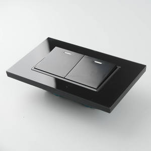 Lujo 118 Vidrio negro Acrílico 110V 220V Americano EE. UU. Estándar Luz moderna Interruptores y amortiguadores de luz simples planos - Product Image 6