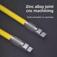 Cable de Carga Rápida de 100W para Teléfono Móvil y Computadora, 6A Tipo-C, con Malla de Protección de Silicona, Cobre Puro, PVC, para Impresora