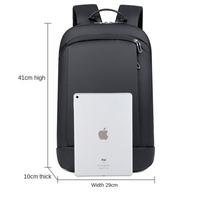 Sac à dos pour ordinateur portable en jean pour homme avec fermeture éclair, bretelles rembourrées, doublure en polyester, capacité 20-35L pour les voyages d'affaires