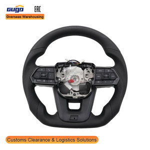 <span class=keywords><strong>Volant</strong></span> de luxe GUGO LC300 en cuir pleine fleur à 3 branches pour Land Cruiser 300, ergonomique, chauffant, boutons noirs, anti-corrosion UV - Product Image 1