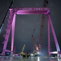 Grue portique de chantier naval de 100 tonnes pour la manutention de tôles d'acier et de sections de navires