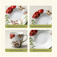 Assiettes en porcelaine personnalisées en porcelaine fine, couleur personnalisée, écologiques et jetables pour la maison ou les présentations