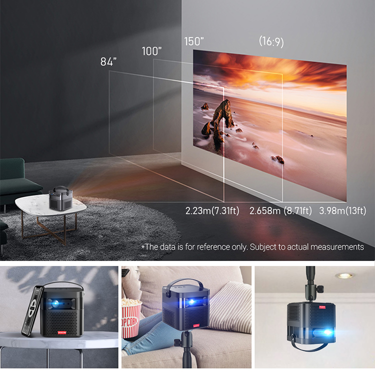 [YIDAHAI P12]300 ANSI LUMENS LED+DLP Portable mini office android mirror selling Hometheater Game Battery smartPhone Projector