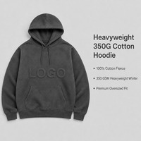 Sweat à capuche en molleton de coton épais pour homme, coupe oversize, avec impression personnalisée en relief, vierge, vente en gros, usine en Chine