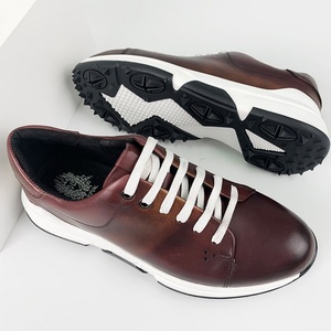 Zapatos Casuales de Piel Genuina de Primera Capa de Piel de Vaca para Hombre, con Cordones, Punta Redonda, Antideslizantes, con Suela de Golf para Aumentar la Altura, Deportivos, para Todas las Temporadas - Product Image 4