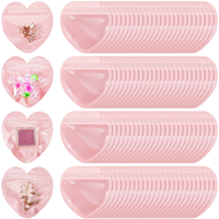 Sac à fermeture éclair en plastique transparent en forme de cœur personnalisé, pochette cadeau en PVC imperméable pour boucles d'oreilles, bracelets, colliers, bonbons, chocolats