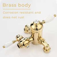 Ensemble de douche de luxe salle de bain mitigeur bain douche robinet robinets or système de douche