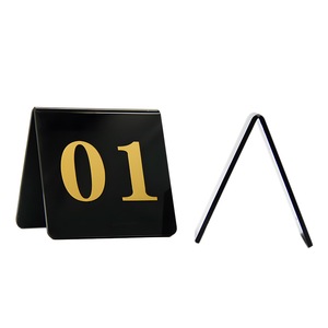 Triangular Double-<b>Sided</b> Acrylic Table Number Standee For Restaurant Desktop Use - Product Image 3