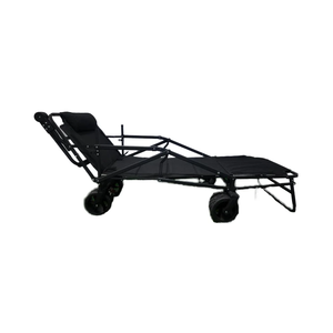 Draagbare roestvrijstalen vouwwagen met vier wielen voor buitengebruik, kamperen, picknicks en reizen, grote opbergcapaciteit. - Product Image 2