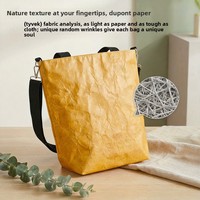 Sac fourre-tout écologique en papier DuPont, grande capacité, personnalisé, pour les établissements de formation, la protection de l'environnement, la publicité, le stockage