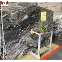 Dalle de pierre naturelle en marbre gris vague Grand carrelage mural poli pour salle de bain Villa Table à manger pour escaliers et marches