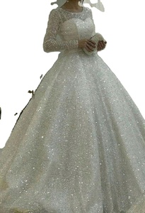 Vestido de Novia de Lujo con Cola Larga y Brillante, Estilo Africano, Manga Larga, para Mujer, el Más Vendido - Product Image 5