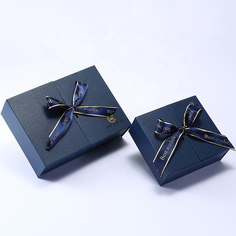 Perso<i></i>nalized double door open cosmetic perfume packaging gift box with custom logo print