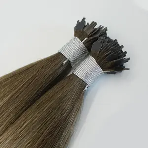 Fangcun New Arrival Remy Nagel haut 100% menschliches jungfräuliches Haar Pre Bonded Fan Y Tip Haar verlängerungen