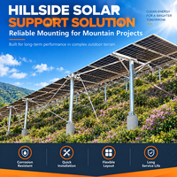 Système de support de panneaux solaires réglable en aluminium galvanisé à chaud, personnalisé, pour montage photovoltaïque, directement de l'usine