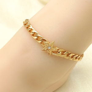 <span class=keywords><strong>2025</strong></span> tùy chỉnh bán buôn kim cương Sao 18K mạ vàng vòng chân đồ trang sức thời trang cho phụ nữ Quà Tặng Vật liệu chính Vòng tay hợp kim vòng đeo tay - Product Image 3