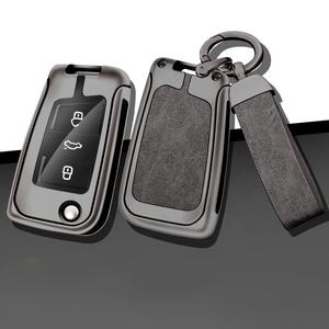 Funda de cuero para llave de coche, carcasa de aleación de Zinc de alta <span class=keywords><strong>calidad</strong></span> para Vw, Volkswagen, Golf 7, Mk7, Tiguan, Mk2, Skoda Octavia, A7, Seat Ateca - Product Image 1