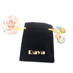 Sacs cadeaux en velours personnalisés avec logo, recyclables, pour emballages de bijoux (montres et colliers) - Vente en gros - Product Image 4