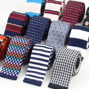 Cravatta da <span class=keywords><strong>uomo</strong></span> lavorata a maglia per il tempo libero a righe alla moda con <span class=keywords><strong>cravatte</strong></span> sottili e sottili da <span class=keywords><strong>uomo</strong></span> - Product Image 1