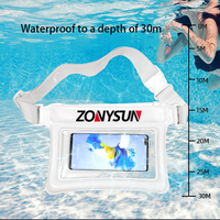 100% pochette de taille flottante résistante à l'eau LOGO personnalisé sac de téléphone portable sec sac banane étanche pour la plage de natation