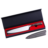 8 pouces Allemagne royal luxe couteaux boîte-cadeau, Poignée En Bois en Acier Inoxydable Cuisine Couteau de Chef Damas Ensemble Avec Étui