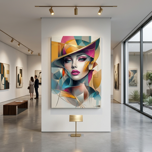 Pintura al Óleo de Retrato de Mujer Abstracta, Arte de Pared en Lienzo Colorido, Obra de Arte Moderna para Decoración de Sala de Estar - Product Image 4