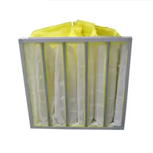 Bolsa de filtro de aire de bolsillo rígido industrial de aire de eficiencia media para sala limpia