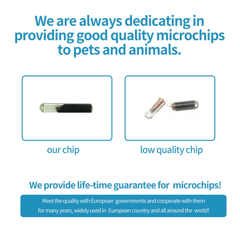 134.2kHz RFID Animal Microchip Label 2.12*12MM 1.4*8mm 1.25*7mm Glass ...