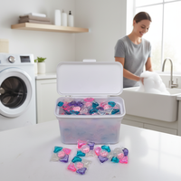 Offre Spéciale : Capsules de lessive jetables 5-en-1 de 8g, parfum floral, avec film hydrosoluble pour le lavage en machine des vêtements